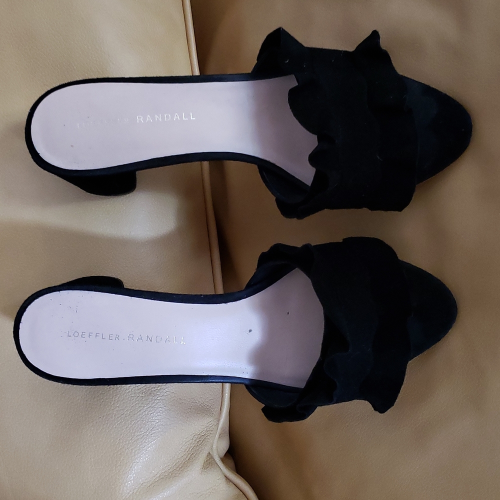 Loeffler Randall Suede Black Sandall 38